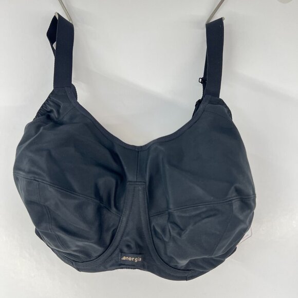 NWT Elomi Energise Black Seamless J Hook Underwire Full Coverage Sports Bra - Picture 6 of 9